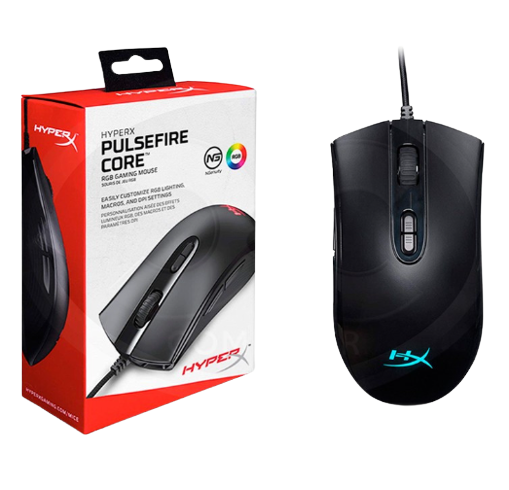 MOUSE GAMER, HYPER X, PULSEFIRE CORE RGB USB 7 BOTONES